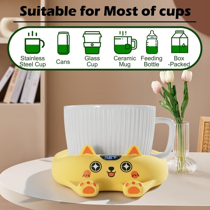 PUSEE Coffee Mug Warmer Auto Shut Off, 3 Temp Coffee Warmer for Desk, Candle Warmer Plate Safely Melt The Candle Releases Scents,Enjoy Your Warm Coffee Tea,Coffee Gifts for Women Men - Image 3